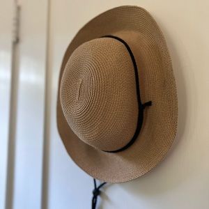 Gold brown floppy sun hat